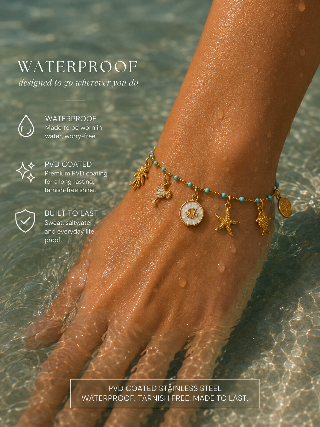 Ocean teal bracelet