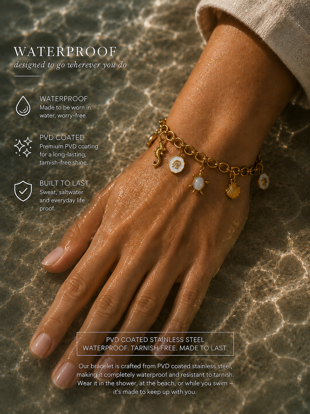 Statement charm bracelet