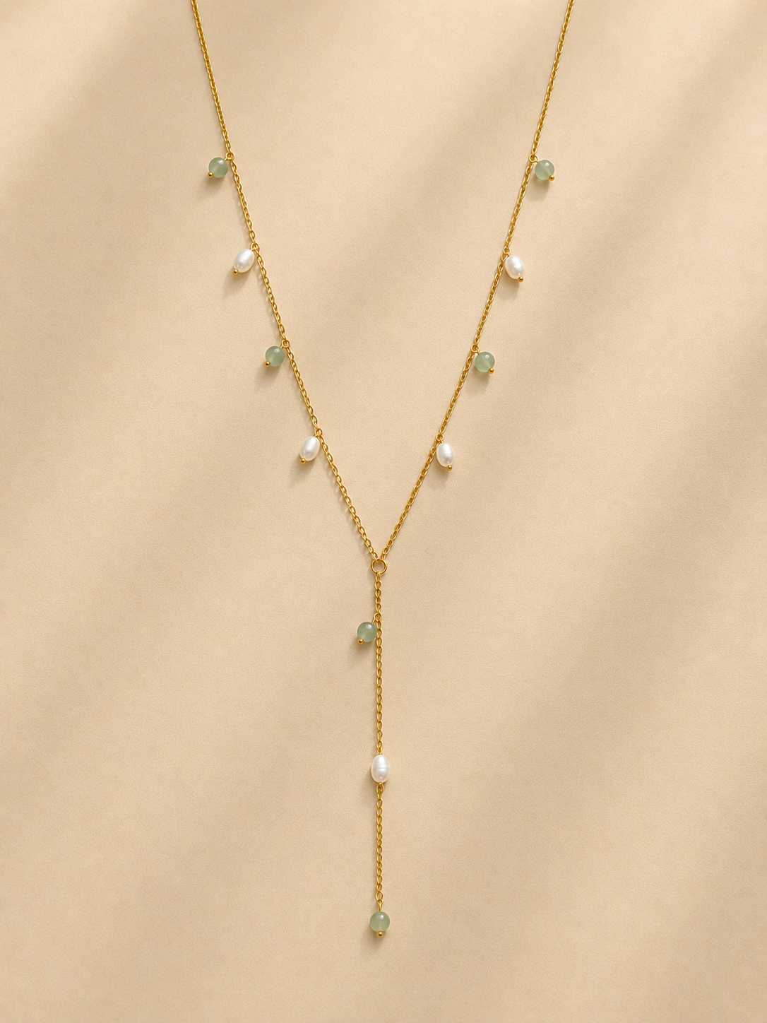Sage lumière lariat necklace