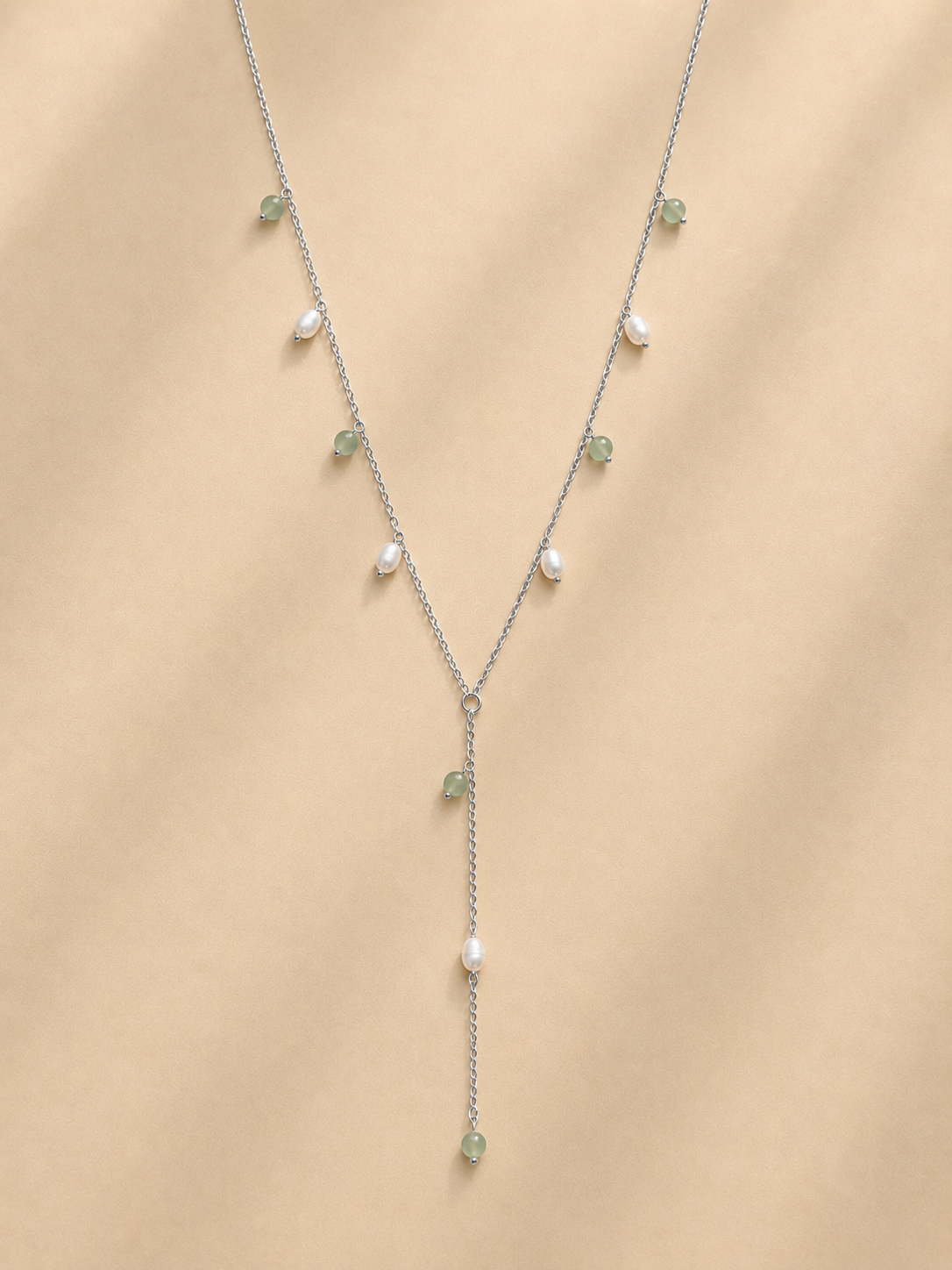 Sage lumière lariat necklace
