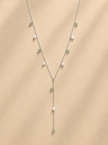 Sage lumière lariat necklace