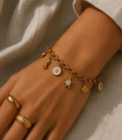 Statement charm bracelet