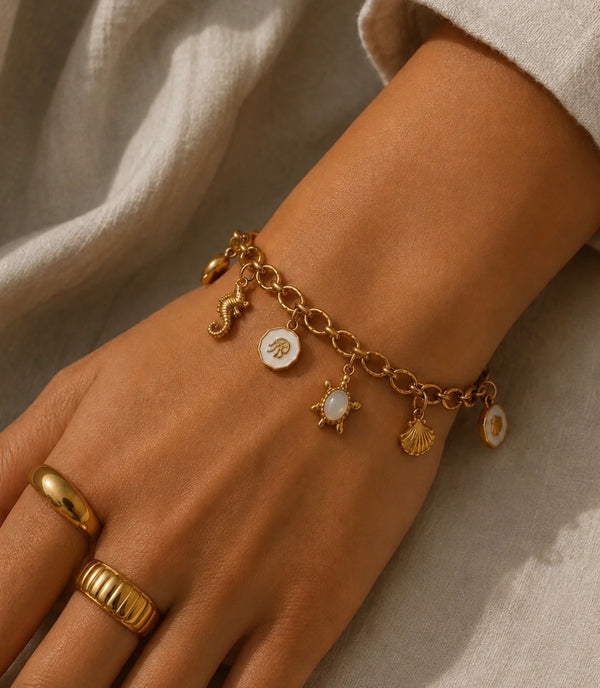 Statement charm bracelet