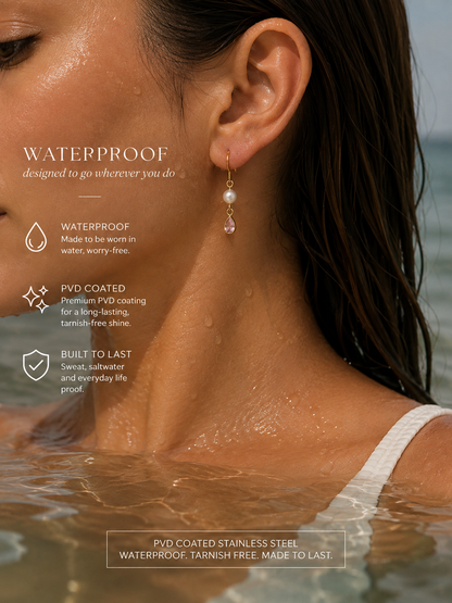 Luna pearl drops earrings