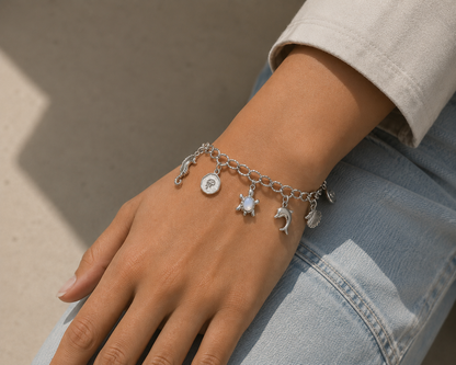 Statement charm bracelet